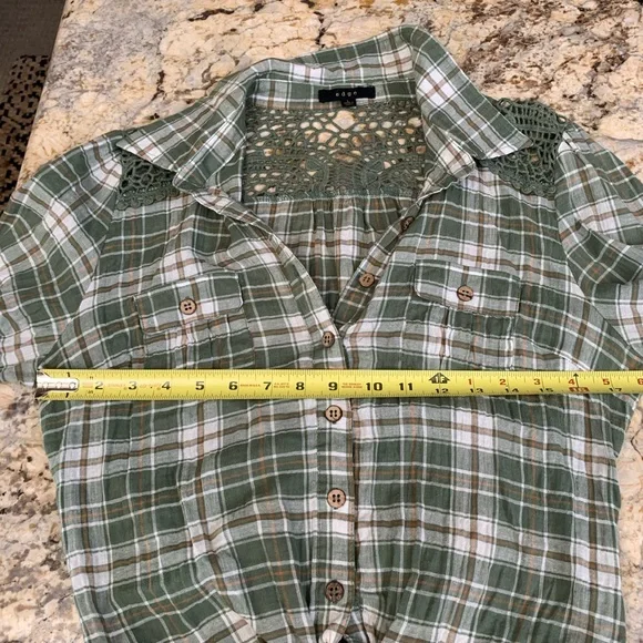 Edge SZ Lg gauze lace back top - Picture 7 of 9